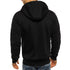 Cotton Mens Hoodies Zipper Sports Casual Wear Zipper 2019 Fashion Tide Jacquard Hoodies Fleece Jacket Fall Sweatshirts Coat - menochic